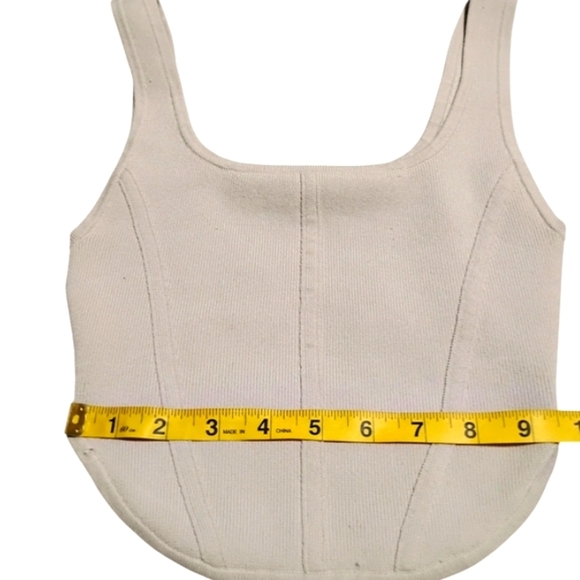 Aritzia Babaton | Sculpt Knit Matte Pearl Bustier Tank | Size XS - Picture 9 of 13